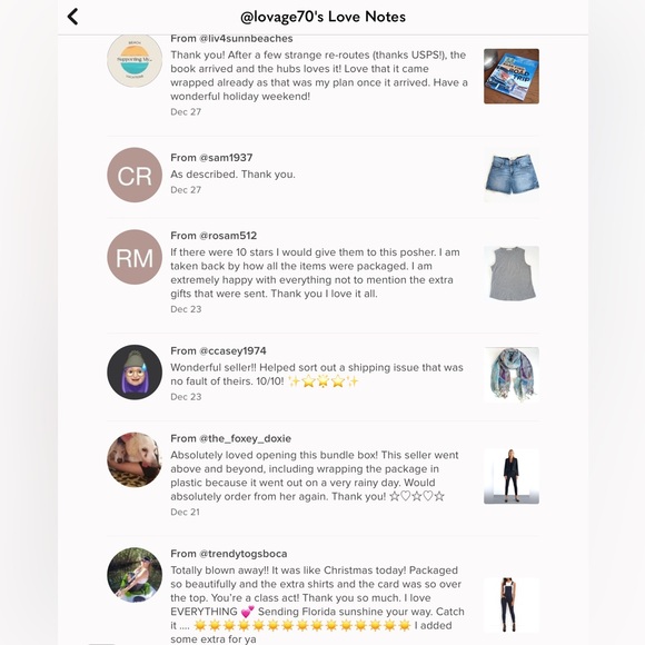 🫶🏼💗Love Notes From My Lovely Poshers!💗🫶🏼 - Picture 7 of 16